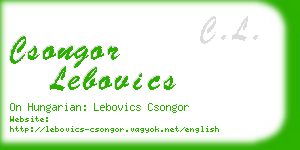 csongor lebovics business card